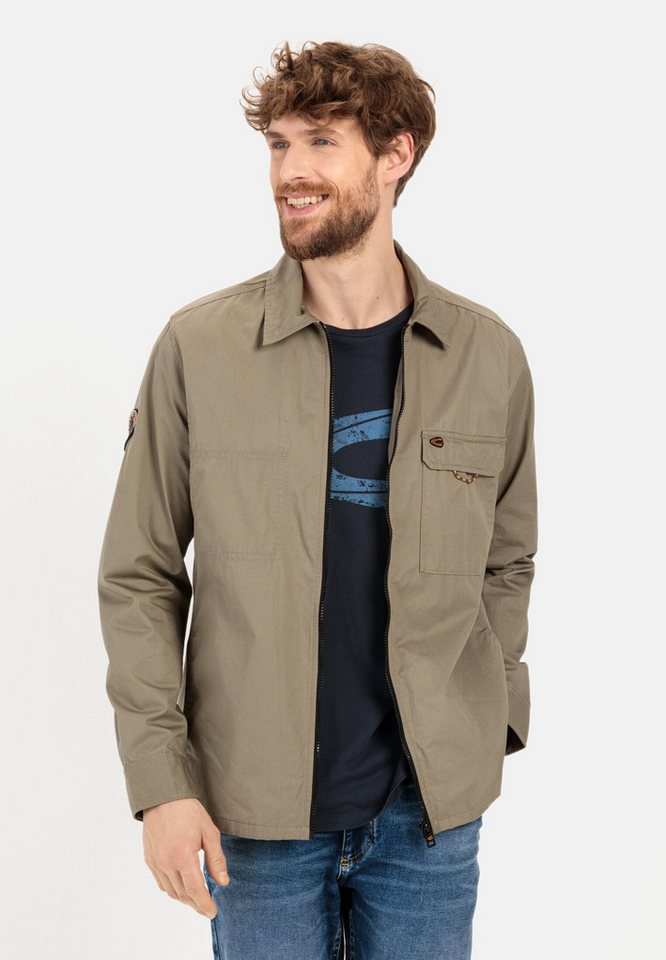 camel active Hemdjacke mit Reißverschluss Logostickerei camel active Hemdjacke mit Reißverschluss Logostickerei von camel active