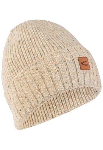 camel active Herren 406490-4M49 Beanie-Mütze, Sand, One Size von camel active