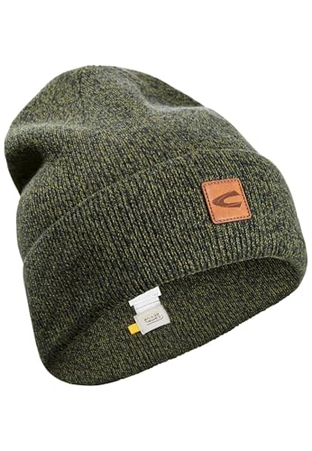 camel active Herren 406520-4M52 Beanie-Mütze, Leaf Green, One Size von camel active