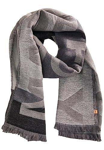 camel active Herren 407240/8v24 Scarf, Cloudy Grey, Einheitsgröße von camel active