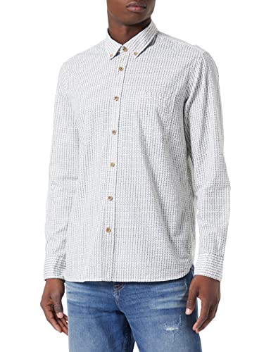 CAMEL ACTIVE Regular Fit Hemd Langarm Button Down Kragen Muster weiß von camel active