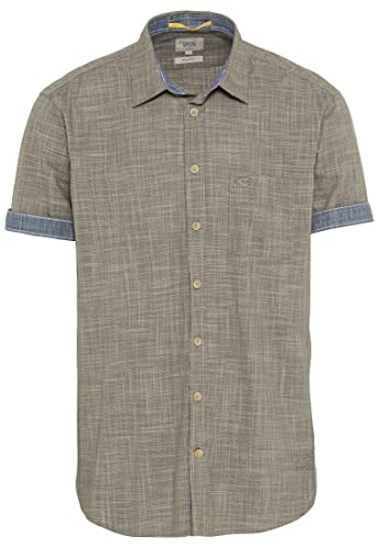 camel active Herren 409232/7S22 Hemd, Olive Brown, S von camel active