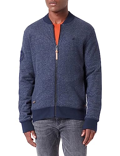 camel active Herren 409425/8W09 Strickjacke, Denim Blue, XXL von camel active