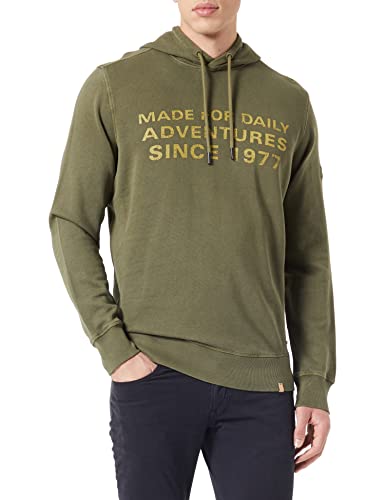 camel active Herren Hoodie in Sweat-Qualität Oliv-Braun menswear-3XL von camel active