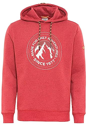 camel active Herren 409441/8W40 Kapuzenpullover, Rot, S von camel active