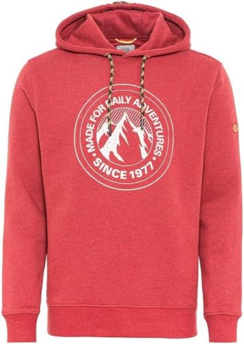 camel active Herren Hoodie in Sweat-Qualität Rot Menswear-M von camel active