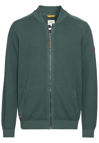 camel active Herren Strickjacke aus zertifiziertem Organic Cotton Dunkelgrün, Menswear-XXL von camel active