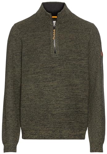 camel active Herren Stricktroyer aus Baumwollmix Dunkelgrün, menswear-5XL von camel active