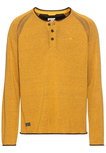 camel active Herren Henleyshirt aus zertifiziertem Organic Cotton Gelb, Menswear-XXL von camel active