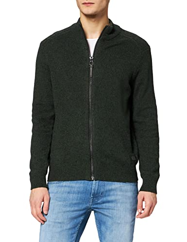 camel active Herren Strickjacke mit Wollanteil Oliv Menswear-M von camel active