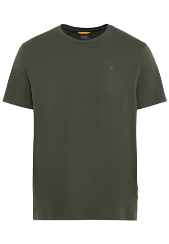 camel active Herren Basic T-Shirt aus nachhaltigem Organic Cotton Grün Menswear-L von camel active