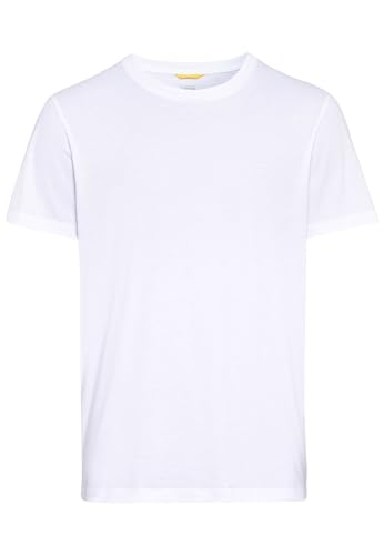 camel active Herren Basic Kurzarm T-Shirt mit Rundhalsausschnitt Weiß Menswear-S von camel active