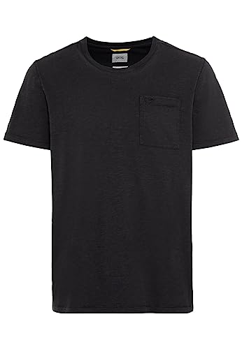 camel active Herren Kurzarm T-Shirt mit aufgesetzter Brusttasche aus Reiner Baumwolle Schwarz Menswear-XL von camel active