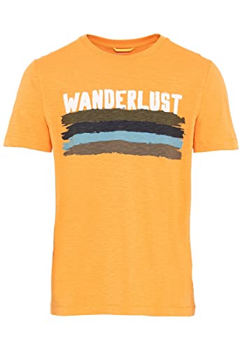 camel active Herren Kurzarm T-Shirt mit platziertem Print aus Organic Cotton Orange Menswear-S von camel active