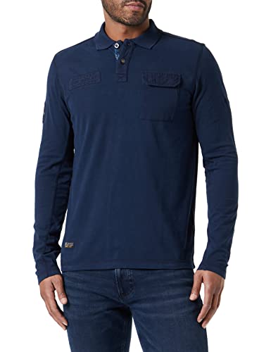 camel active Herren 409860/8P18 Polohemd, Night Blue, XXL von camel active