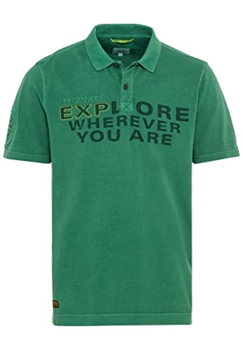 camel active Herren 409965/7P08 Polohemd, Fir Green, M von camel active