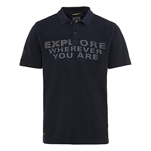 camel active Herren 409965/7P08 Polohemd, Night Blue, S von camel active