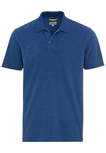 camel active Herren Kurzarm Poloshirt mit platziertem Print Blau Menswear-M von camel active