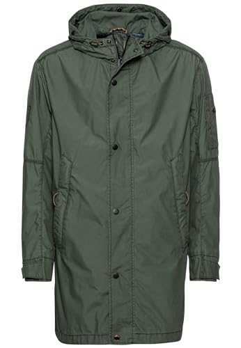 camel active Herren Langer Parka mit Kapuze Dunkelgrün, menswear-48 von camel active