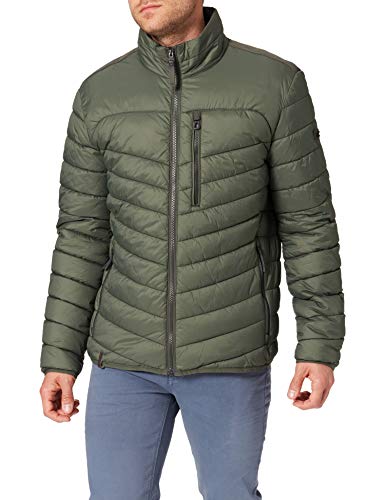 camel active Herren Steppjacke aus recyceltem Materialmix Grün menswear-50 von camel active