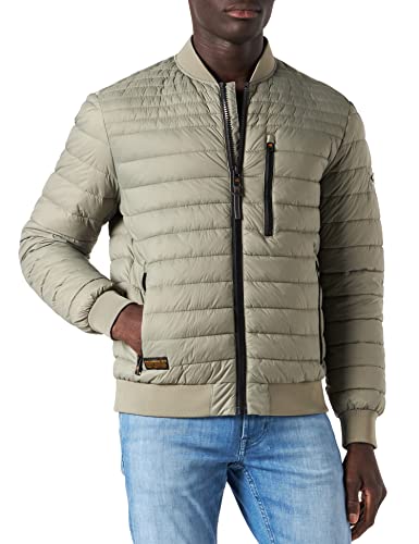 camel active Herren Stepp-Bomberjacke aus recyceltem Polyester Hellkhaki menswear-52 von camel active