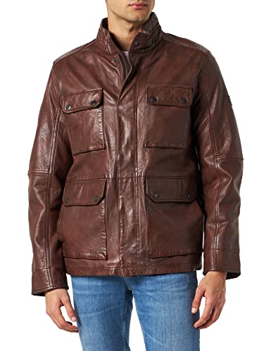 camel active Herren 431140/8L17 Leather Blouson, Cognac, 56 von camel active