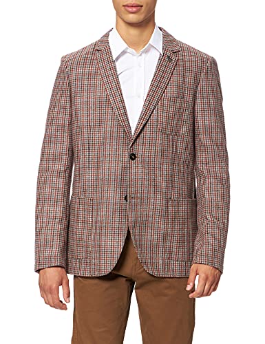 camel active Herren 444775/2497 Blazer, Rot (Red Checked 52), 54 von camel active