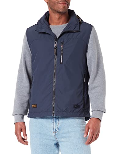 camel active Herren Kapuzenweste aus recyceltem Polyester Dunkelblau menswear-56 von camel active