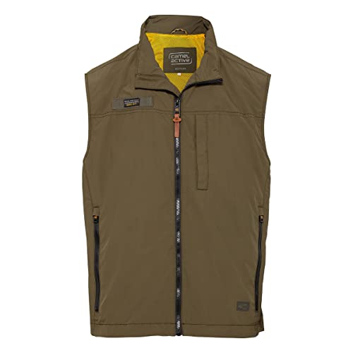 camel active Herren 460640/1O15 Vest, Olive Brown, 52 von camel active