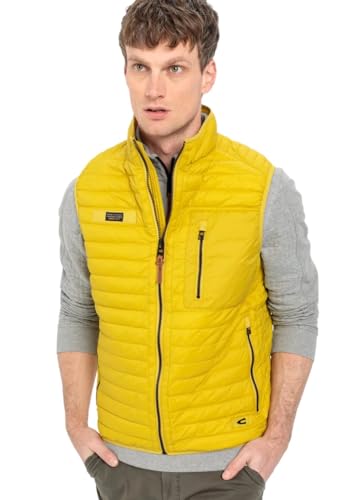 camel active Herren Leichte Steppweste aus recyceltem Polyamid Gelb, menswear-58 von camel active