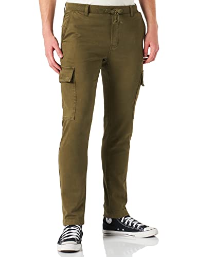 camel active Herren Cargo Hose in Tapered Fit 34 Oliv Braun menswear-34/34 von camel active