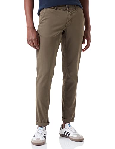 camel active Herren Slim Fit Chino aus Baumwolle 36 Oliv-Braun menswear-35/36 von camel active