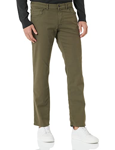 camel active Herren Hose in Regular Fit mit Organic Cotton Anteil 30 Oliv-Braun menswear-40/30 von camel active