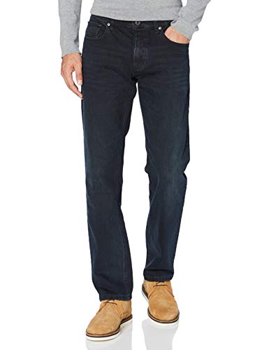 camel active Herren Relaxed Fit 5-Pocket Jeans mit leichten Used-Effekten 36 Dunkelblau menswear-34/36 von camel active