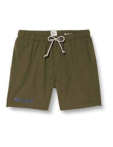 camel active Herren Beachshorts mit Logoprint Oliv Menswear-L von camel active