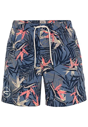 camel active Herren 490145/1F26 Boardshorts, Multicolour Leaves A, L von camel active