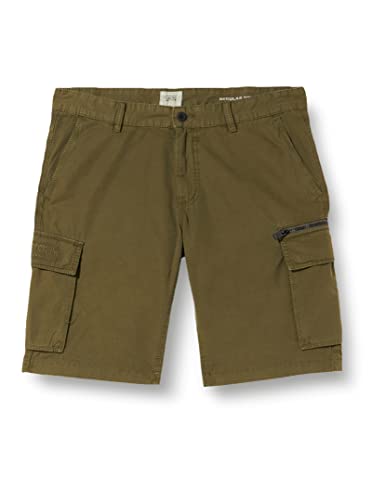 camel active Herren Cargo-Shorts mit aufgesetzten Taschen Oliv Braun menswear-33IN von camel active