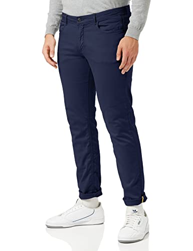 camel active Herren 5-Pocket Hose Slim Fit mit Organic Cotton Anteil 34 Dunkelblau menswear-32/34 von camel active