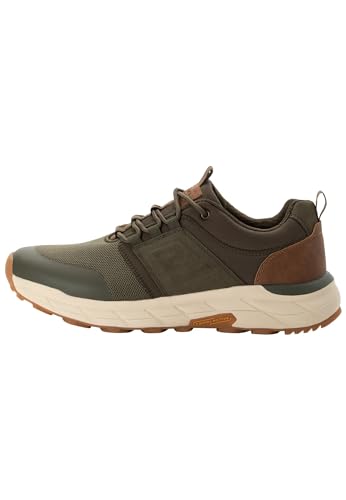 camel active Herren Sportlicher Sneaker mit Lederbesatz Khaki - Braun, menswear-43 von camel active