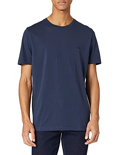 camel active Herren Basic Kurzarm T-Shirt mit Rundhalsausschnitt Dunkelblau, Menswear-XXL von camel active