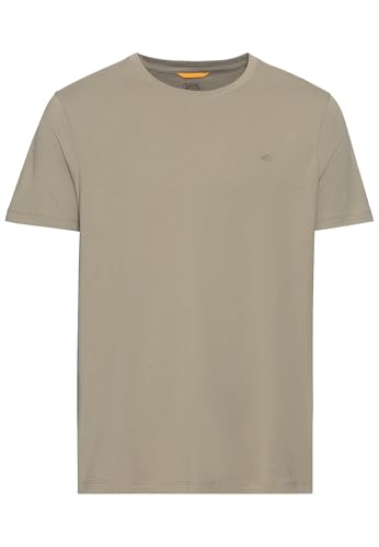 camel active Herren Basic Kurzarm T-Shirt mit Rundhalsausschnitt Khaki, Menswear-M von camel active