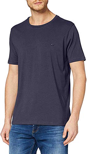 camel active Herren Basic Kurzarm T-Shirt mit Rundhalsausschnitt aus Reiner Baumwolle Dunkelblau, Menswear-XXL von camel active