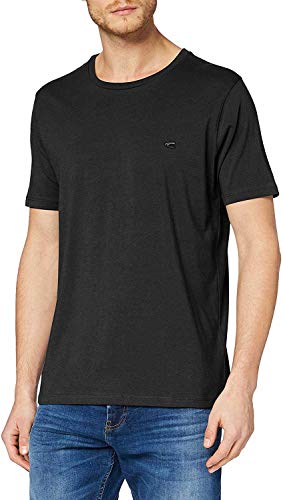 camel active Herren Basic Kurzarm T-Shirt mit Rundhalsausschnitt aus Reiner Baumwolle Schwarz, menswear-4XL von camel active