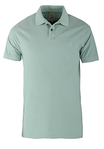 camel active Herren Basic Piqué Polo Reiner Baumwolle T-Shirt, Hellgrün (Light Aqua Green), L von camel active