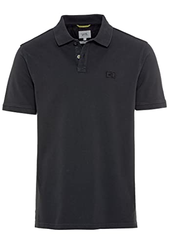 camel active Herren Piqué Poloshirt aus Reiner Baumwolle Schwarz Menswear-L von camel active