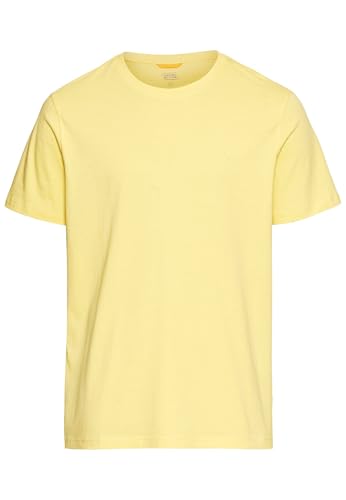 camel active Herren Basic T-Shirt aus Reiner Baumwolle Gelb, Menswear-XL von camel active