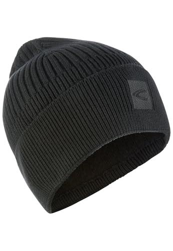 camel active Herren Beanie aus Reiner Baumwolle Asphalt, Menswear-OS von camel active