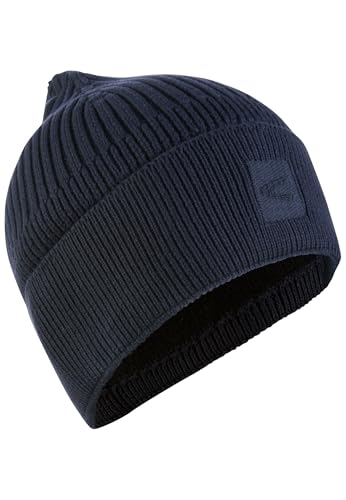 camel active Herren Beanie aus Reiner Baumwolle Nachtblau, Menswear-OS von camel active