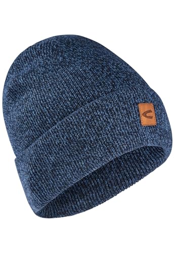 camel active Herren Beanie aus einem Baumwollmix Blau, Menswear-OS von camel active