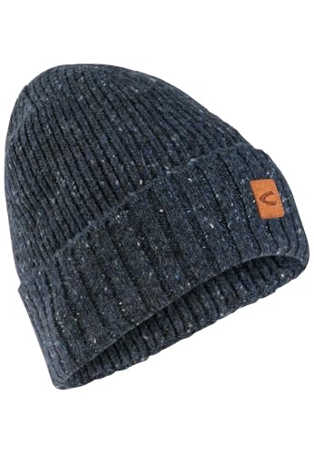camel active Herren Beanie mit hochwertiger Merino- und Alpakawolle Blau, Menswear-OS von camel active